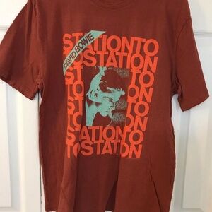 David Bowie Graphic T-Shirt in Rust